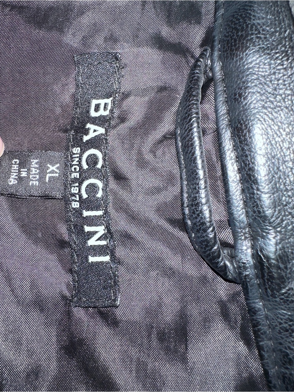 Baccini Black Faux Leather Jacket - Picture 4 of 4